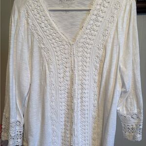 Chico's Soft White Cotton Blend Top